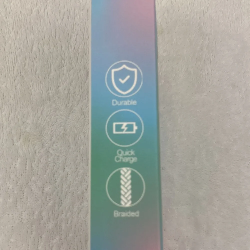 Bright Life USB-A Blue Lightning Cable for iPhone, iPad, iPod 6 ft. New